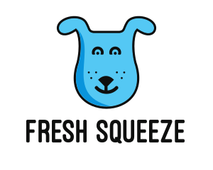 Blue Dog Cartoon logo design