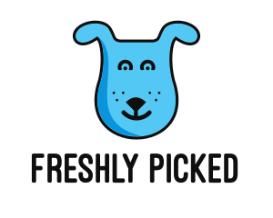 Blue Dog Cartoon logo design