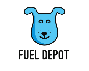 Blue Dog Cartoon logo design