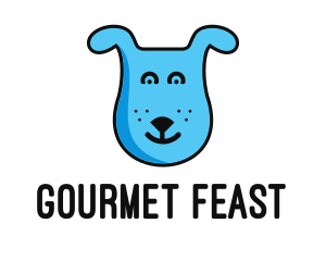 Blue Dog Cartoon logo design