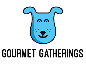 Blue Dog Cartoon logo design