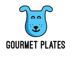 Blue Dog Cartoon logo design