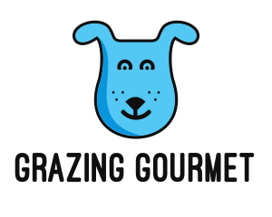 Blue Dog Cartoon logo design