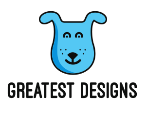 Blue Dog Cartoon logo design