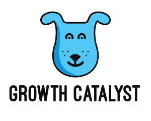 Blue Dog Cartoon logo design