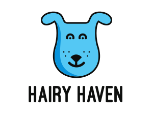 Blue Dog Cartoon logo design