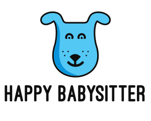 Blue Dog Cartoon logo design