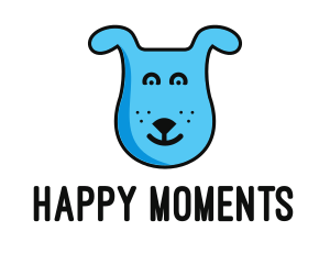 Blue Dog Cartoon logo design