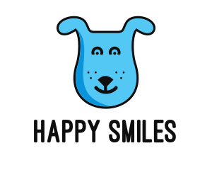 Blue Dog Cartoon logo design