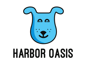 Blue Dog Cartoon logo design