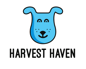 Blue Dog Cartoon logo design