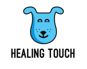 Blue Dog Cartoon logo design