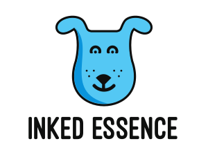 Blue Dog Cartoon logo design