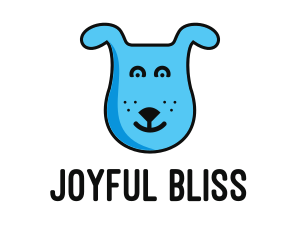 Blue Dog Cartoon logo design