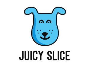 Blue Dog Cartoon logo design