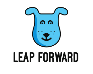 Blue Dog Cartoon logo design