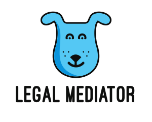 Blue Dog Cartoon logo design