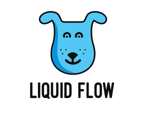 Blue Dog Cartoon logo design