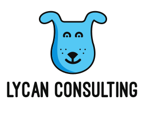 Blue Dog Cartoon logo design