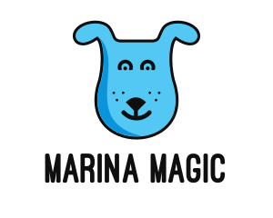 Blue Dog Cartoon logo design