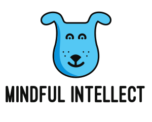 Blue Dog Cartoon logo design