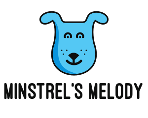 Blue Dog Cartoon logo design