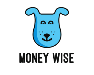 Blue Dog Cartoon logo design