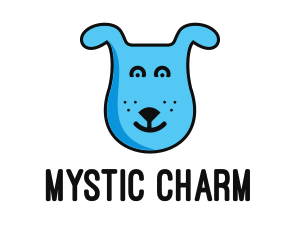 Blue Dog Cartoon logo design