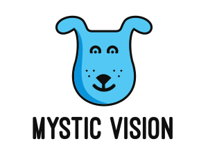 Blue Dog Cartoon logo design