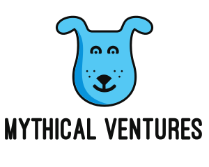 Blue Dog Cartoon logo design