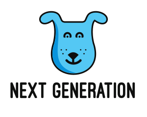 Blue Dog Cartoon logo design