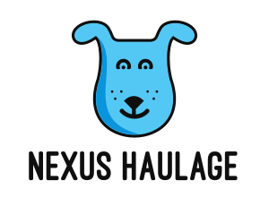 Blue Dog Cartoon logo design