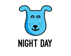 Blue Dog Cartoon logo design