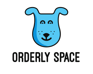 Blue Dog Cartoon logo design