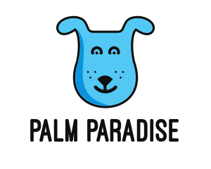 Blue Dog Cartoon logo design