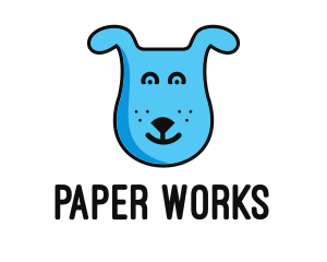 Blue Dog Cartoon logo design