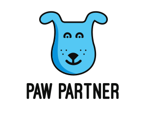 Blue Dog Cartoon logo design