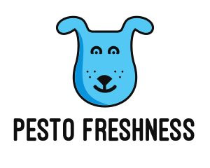 Blue Dog Cartoon logo design