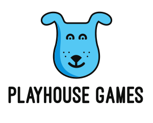 Blue Dog Cartoon logo design