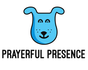 Blue Dog Cartoon logo design