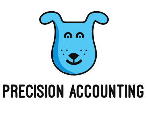 Blue Dog Cartoon logo design