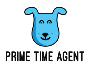 Blue Dog Cartoon logo design