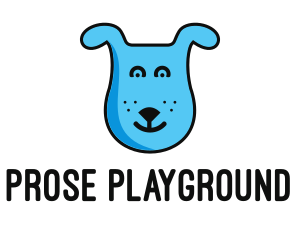 Blue Dog Cartoon logo design