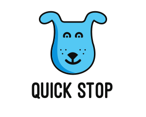 Blue Dog Cartoon logo design