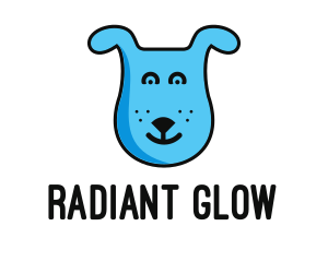 Blue Dog Cartoon logo design