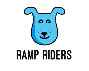 Blue Dog Cartoon logo design