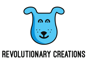 Blue Dog Cartoon logo design