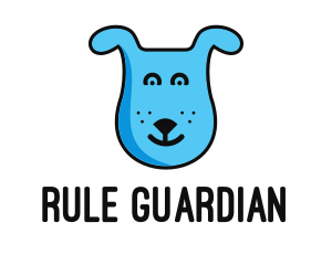 Blue Dog Cartoon logo design