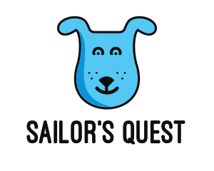 Blue Dog Cartoon logo design