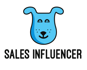 Blue Dog Cartoon logo design